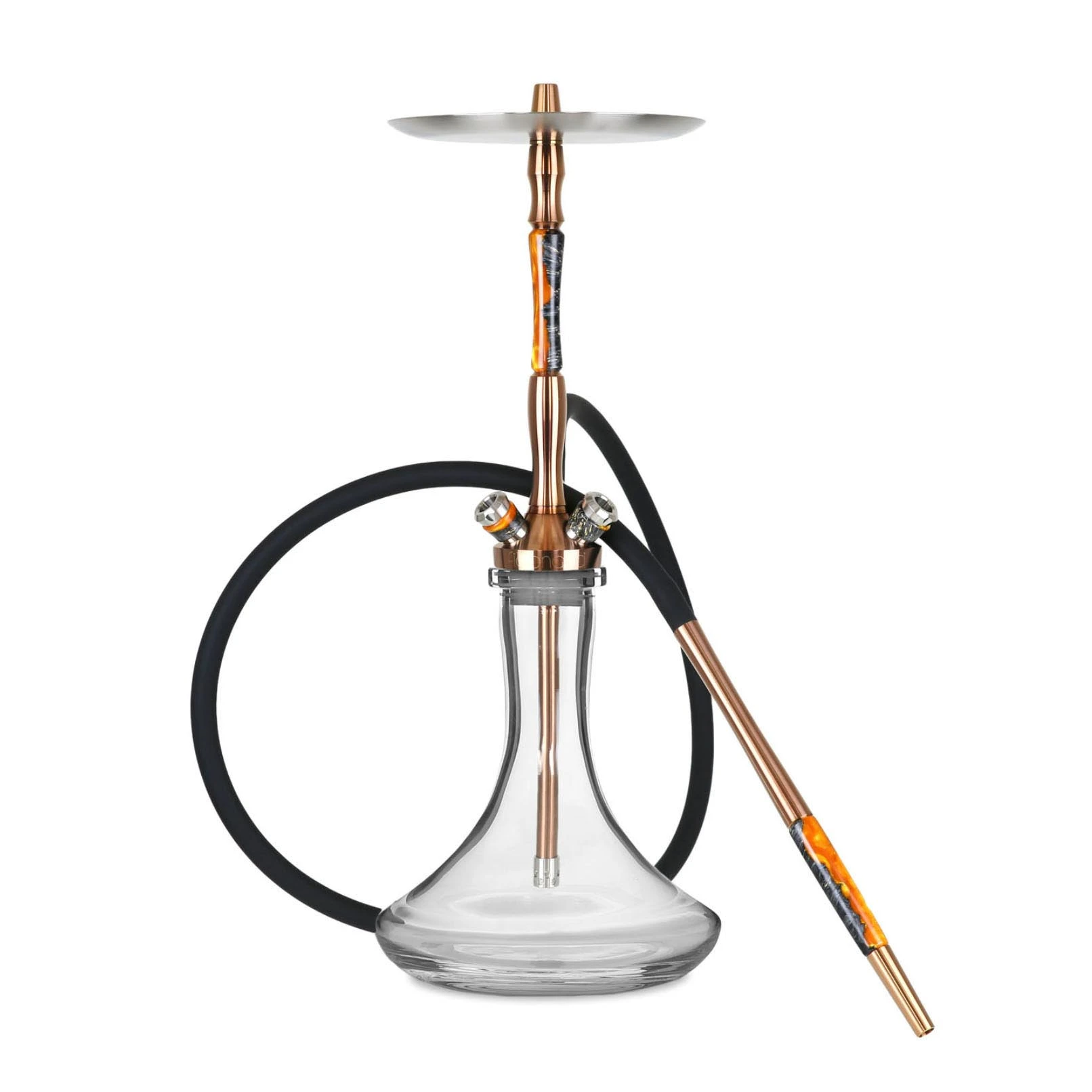 The ultra-premium Union Hookah Fibonacci featuring stunning copper and resin details, easily ranked as the best shisha device for those who want top-tier luxury.