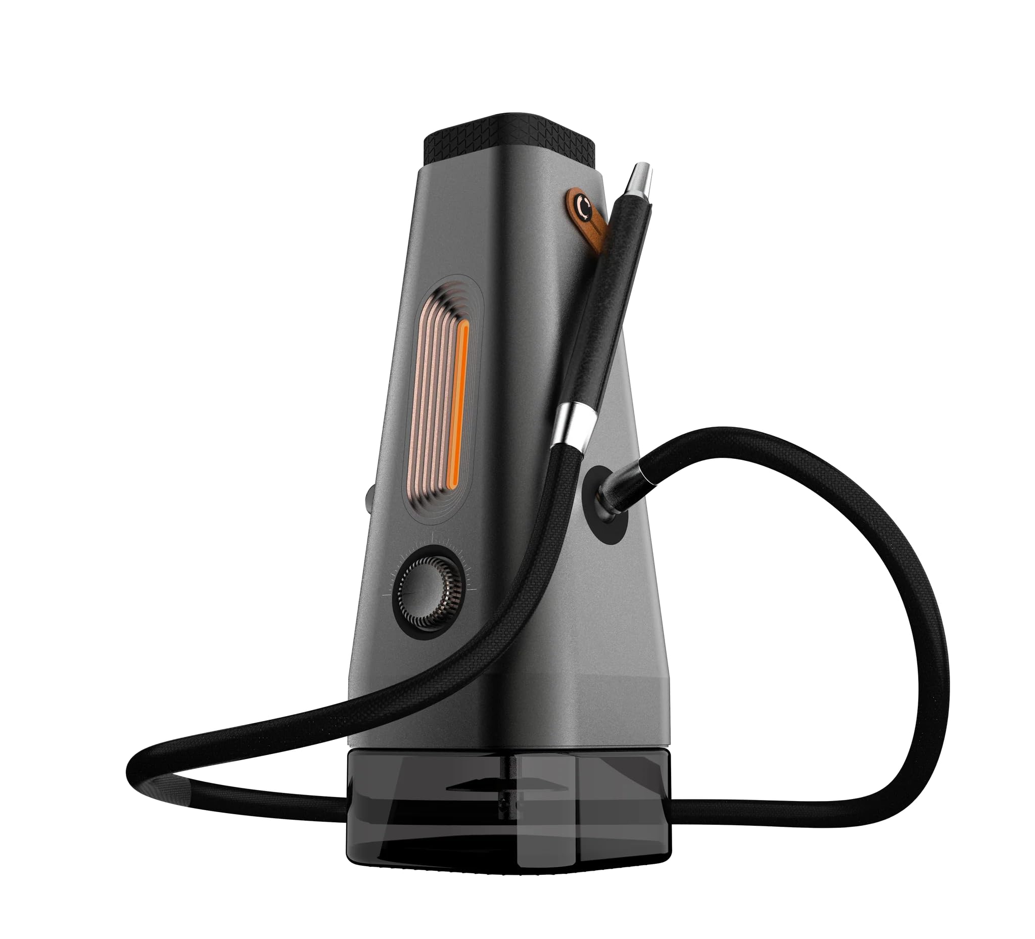 he compact Enso Electric Hookah in sleek grey. The absolute best hookah pipe for travel and enjoying a clean, completely coal-free session on the go.