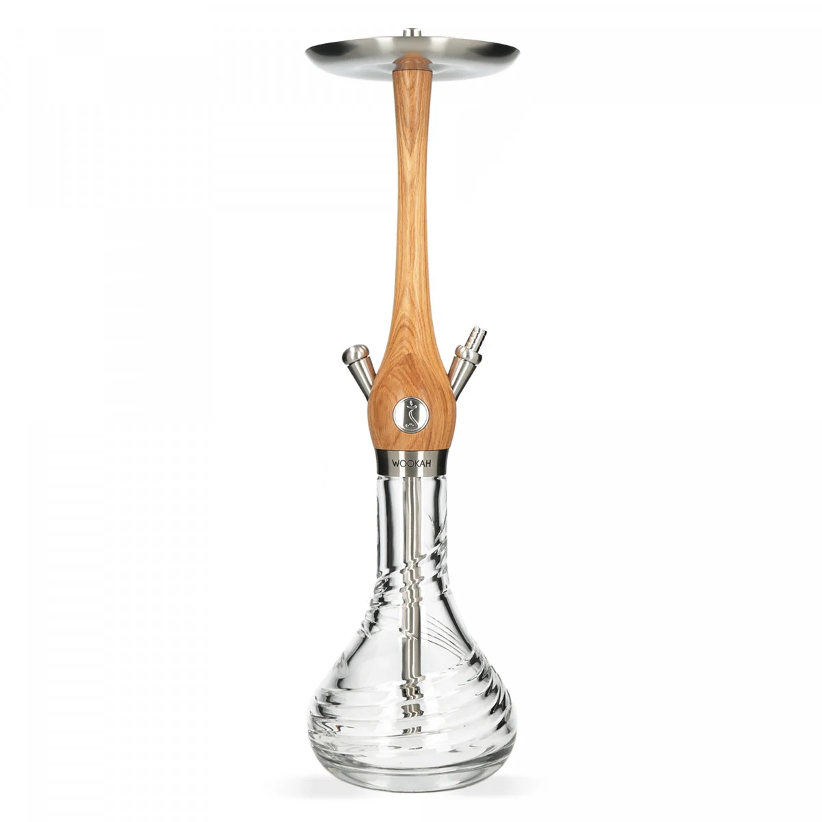 Handcrafted Wookah featuring a stunning wood grain stem and heavy crystal base. A beautiful, unique option for the best hookah pipe for collectors.